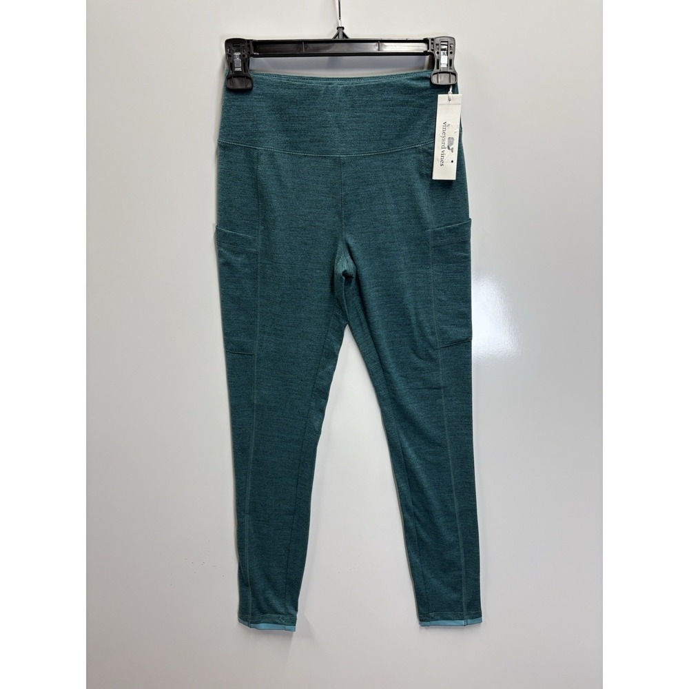 NWT Vineyard Vines Legging Heathered Performance Women's Size XXS Deep Juniper